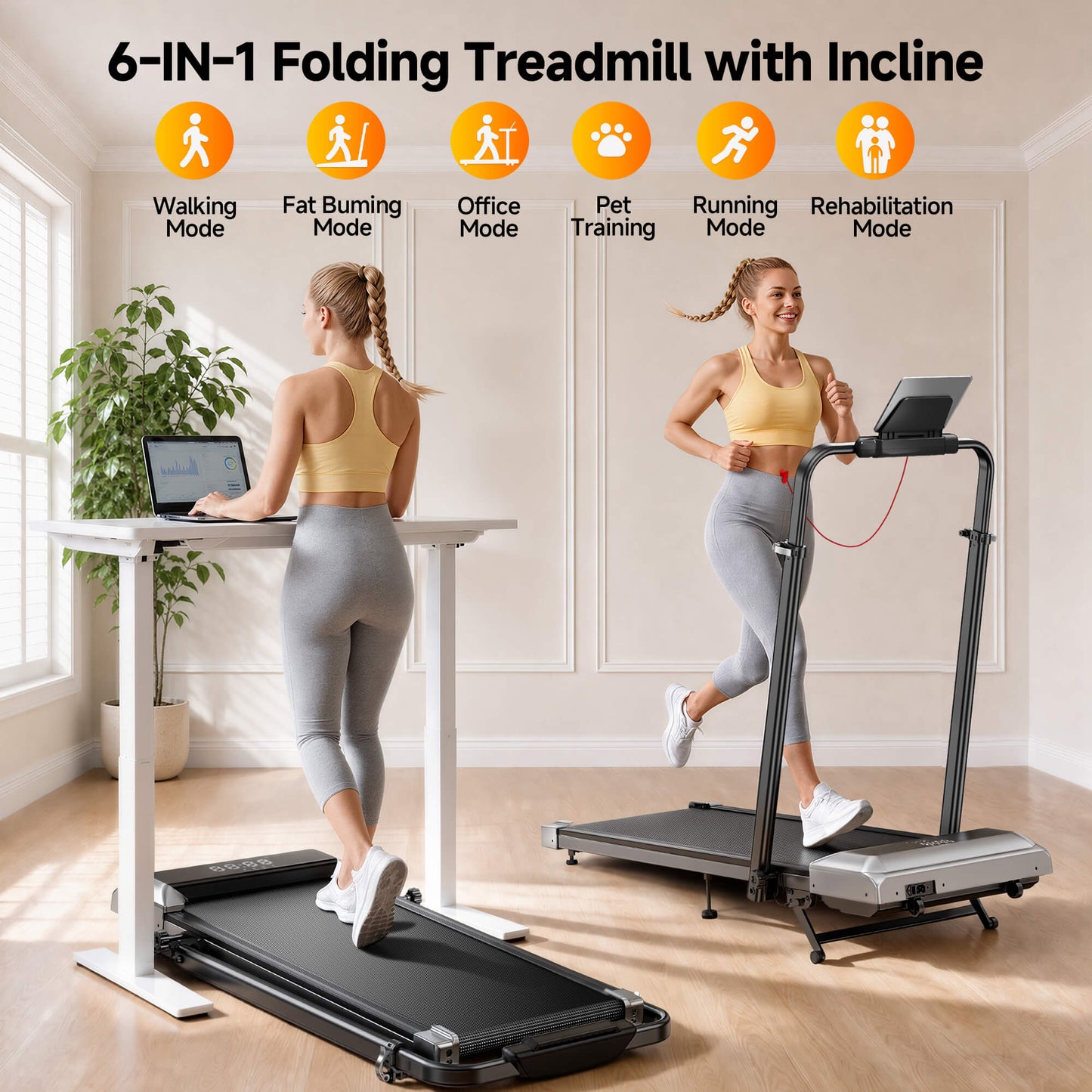 Toputure TP6 Treadmill with Adjustable Handle