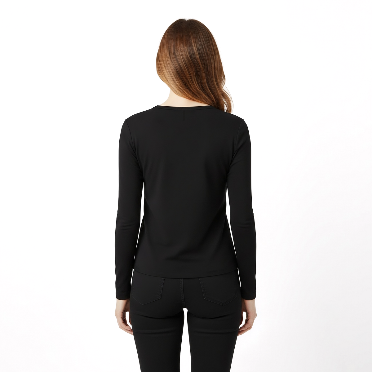 Drew Black Long Sleeve Crew